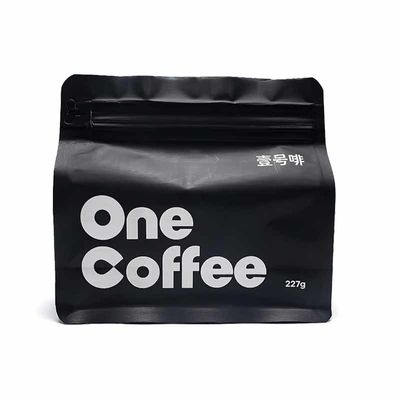 Custom Food Packaging Blank Print Flat Bottom Small Bean Laminated Aluminum Pouch Coffee Bag with Valve