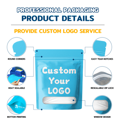 Packaging Die Cut Heat Seal Resealable Stand up Pouch Food Printed 3.5G Pouches Aluminum Plastic Ziplock Custom Mylar Bags