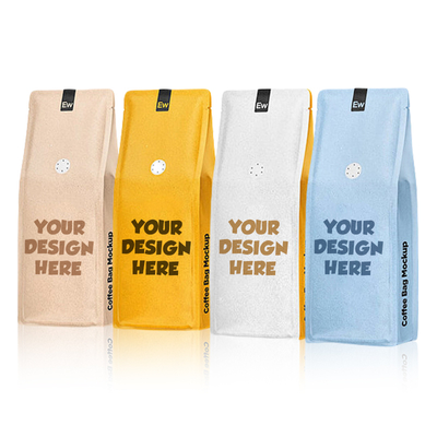 ODM Factory Wholesale Good Quality Ziplock for Food Packaging Beans with Valve Custom Stand up Pouches Packaging Bags Coffee Bag