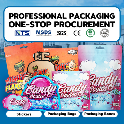 Top Quality Custom Shape With Display Window Boxes Smell Proof Irregular Shape Mylar Bags Custom Paper Box
