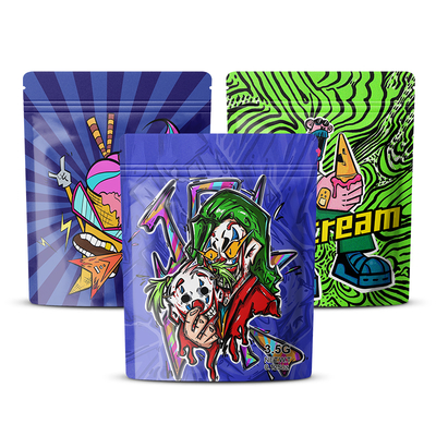 Manufacturers Brand Logo Popcorn Gummy 3.5 7 g Storage PE Sealed Waterproof Mylar Pouch