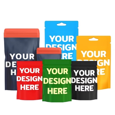 Custom Design UV 3.5g/7g/1oz/1lb Exit Edibles Clear Window Mylar Bags