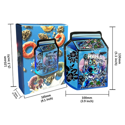 Manufacturer Direct Sale Wholesale Custom Mylar Bags Resealable Holographic Custom Die Cut Mylar Bag With Box