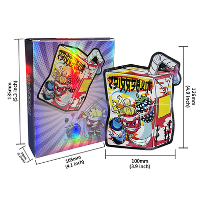 Top Quality Custom Printed Stand up Pouch Irregular Shape Smell Proof PE Plastic Packaging Die Cut Mylar Bags With Paper Box
