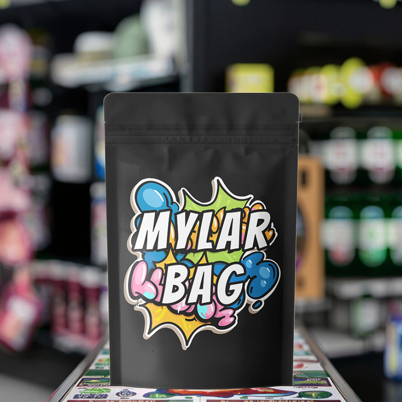 Best Selling Custom Printed Stand up Pouch in Stock Irregular Shape Smell Proof PE Plastic Packaging Die Cut Mylar Bags