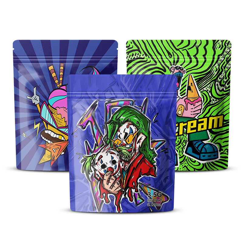 Manufacturers Brand Logo Popcorn Gummy 3.5 7 g Storage PE Sealed Waterproof Mylar Pouch