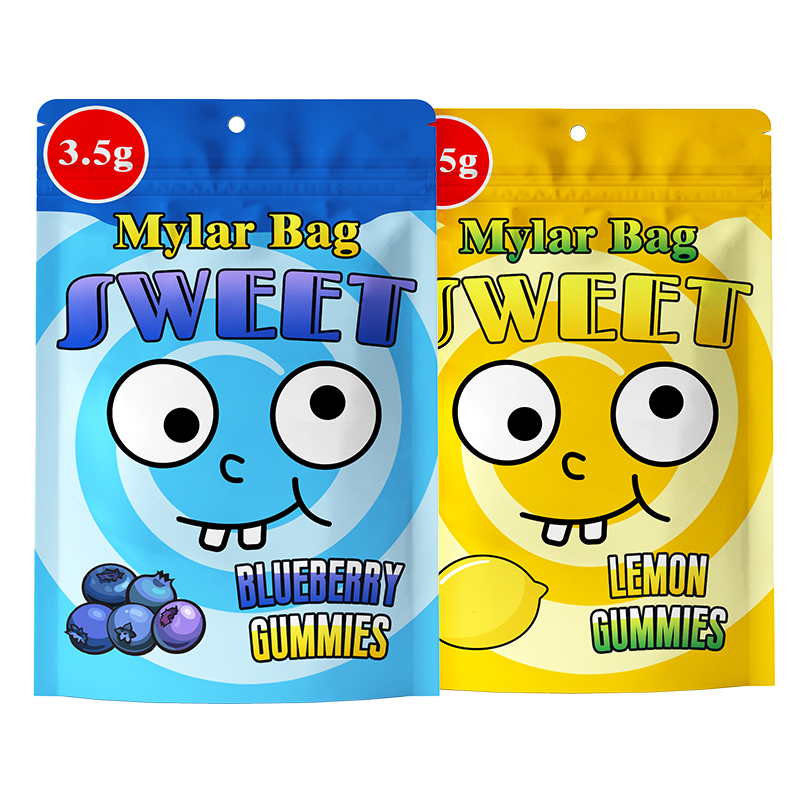 Flash Deal Custom Size 3.5g 7g 14g 28g Mylar Bag Smell Proof Plastic Packaging in Stock Custom Printed Stand-Up Pouch