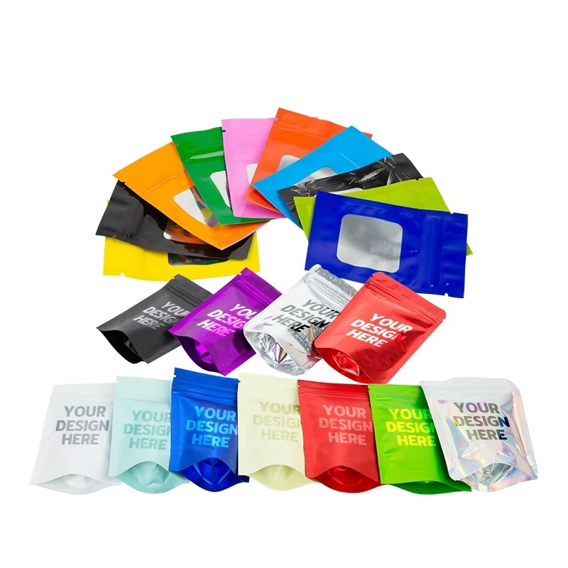 OEM Own Logo Plastic Food Edible Stand up Pouch Custom Printed 3.5g With Zipper Mylar Bags