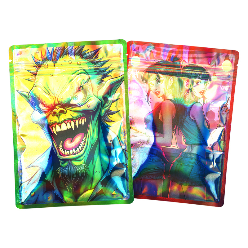 Wholesale Custom Fast Delivery Mylar Bags Childproof Candy Gift Bags Smell Proof Plastic Packaging 3.5G Custom Mylar Bags