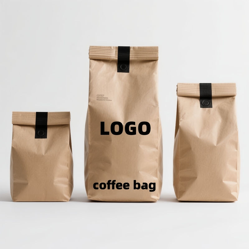 Custom Printed Coffee Bags with Zipper, Stand-Up Pouch, High Barrier Protection for Coffee Beans
