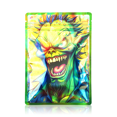 Flash Deal Holographic Pouches Good Quality Custom Printed Plastic Packaging Smell Proof Resealable Mylar Bags Custom Printed