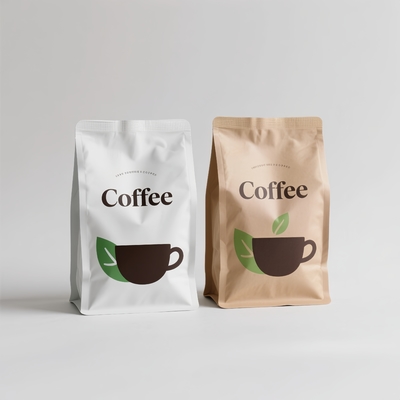 Custom Printed Reusable Aluminum Foil Recyclable Packaging with Valve Zipper Featuring Custom Logo Print Coffee Pouch